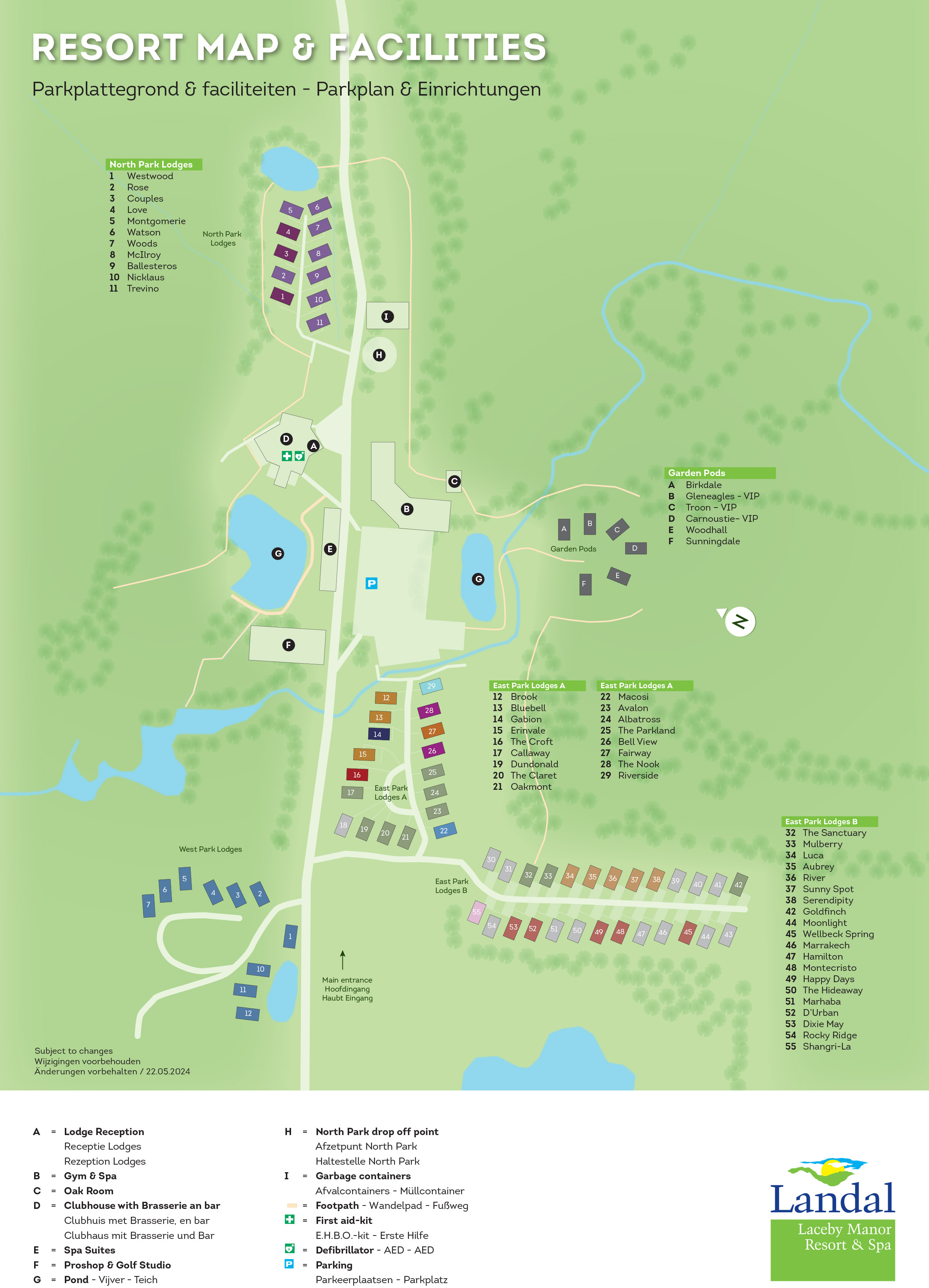Laceby Manor Resort & Spa Sitemap