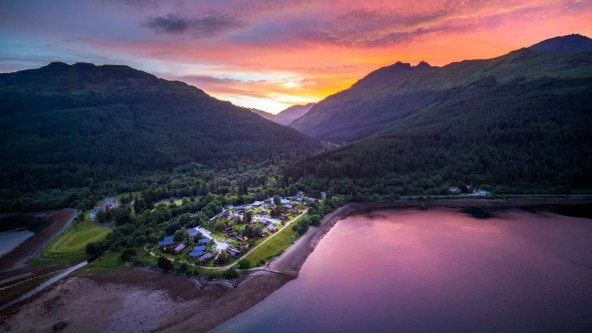 Sunset over Argyll Forest