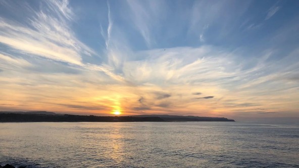 Sunset over the North Yorkshire coast