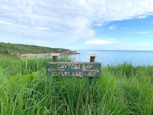 Cayton Bay coastal sign