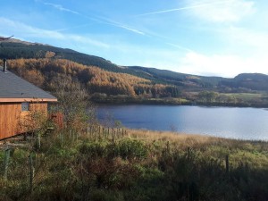 Lodge overlooking the water
