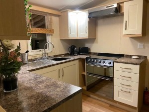Kitchen area in a lodge