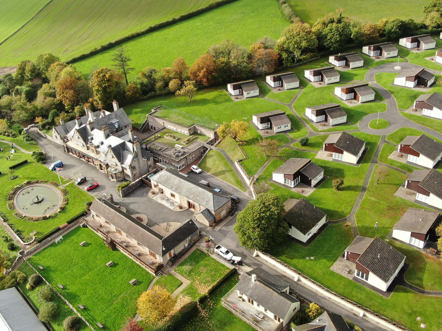 Harcombe House - Aerial View