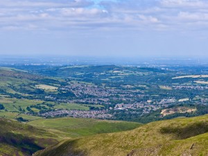 View of Glossop from the Peak District