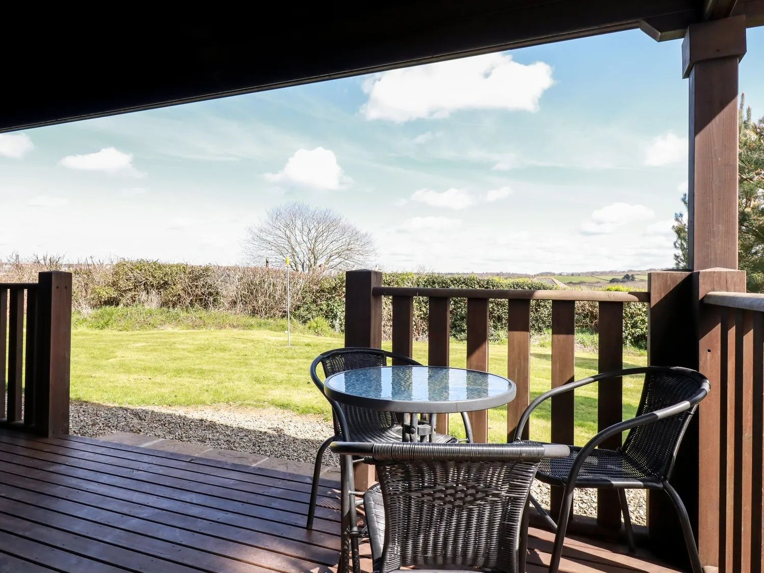 Decking Tregullon Holiday Park