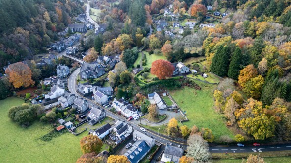 Aerial View of Betws-y-Coed