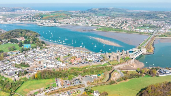 Aerial view of Conwy