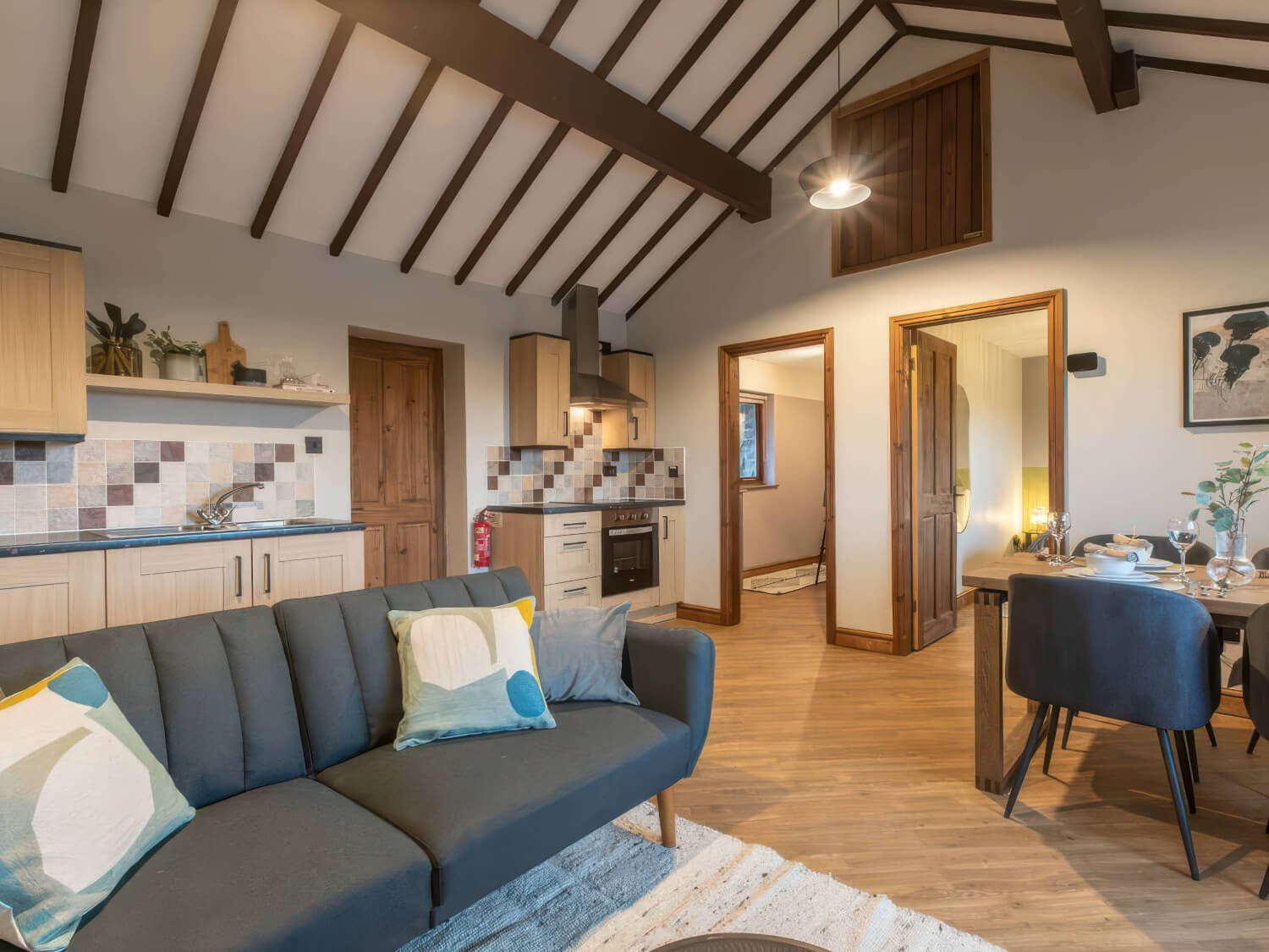 Glan Morfa Lodge Retreat Black Bird Cottage Living Room