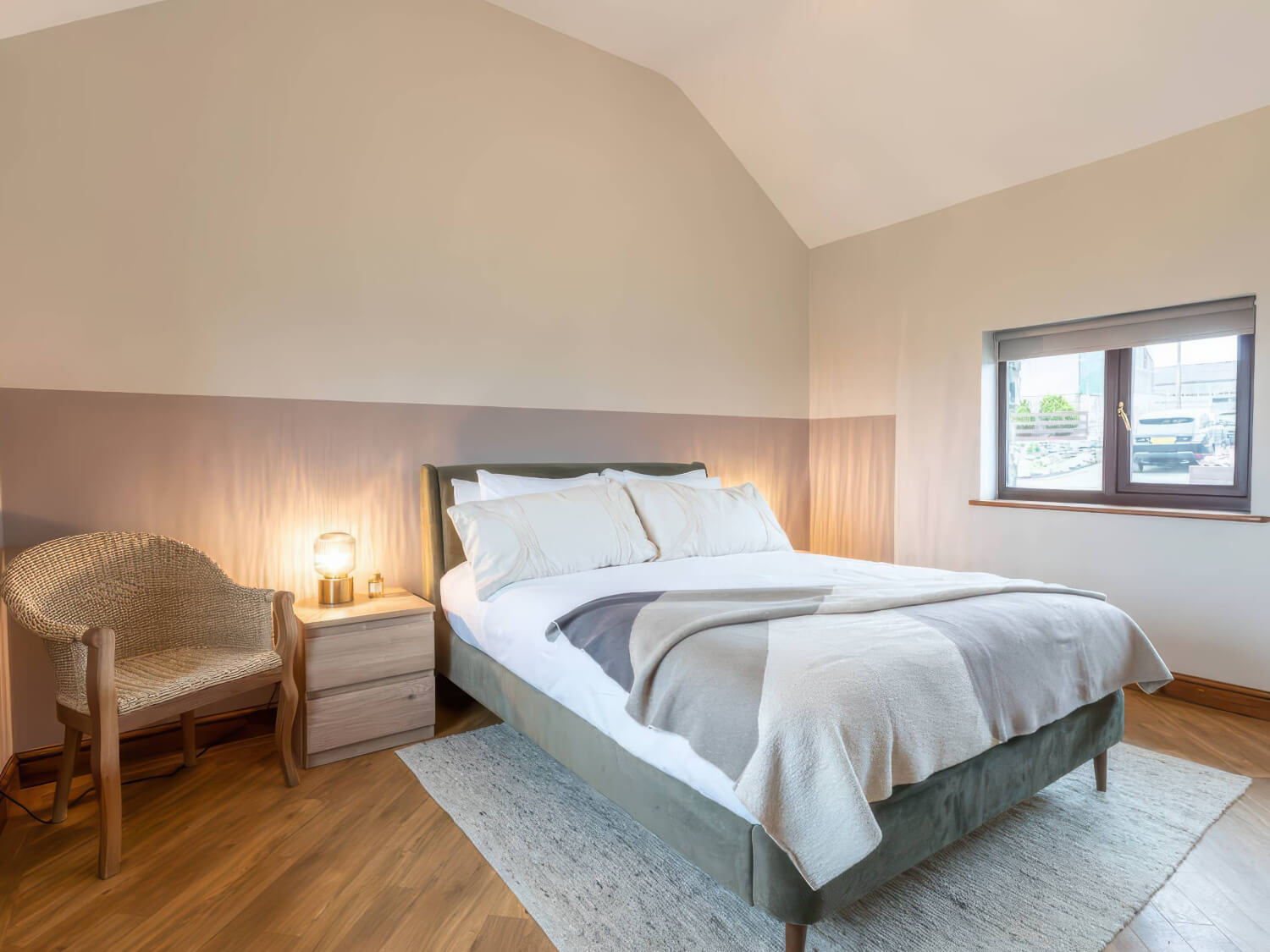 Glan Morfa Lodge Retreat Wren Cottage Bedroom