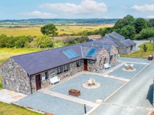 Glan Morfa Lodge Retreat Aerial Shot
