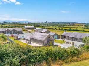 Glan Morfa Lodge Retreat Aerial Shot