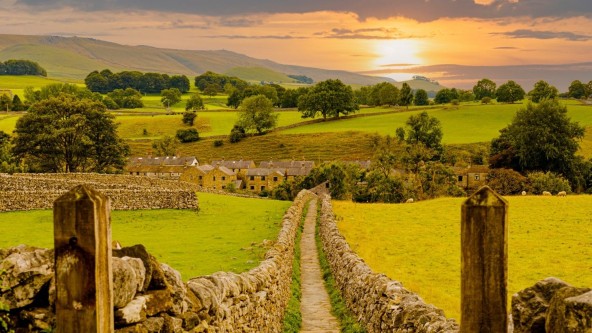 Yorkshire Dales at sunset