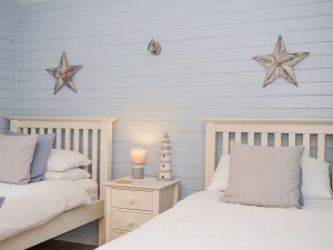 Twin bedroom in a property