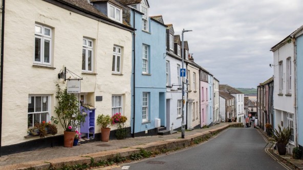 Colourful homes in Padstow