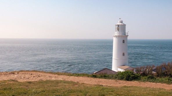 Trevose Head white Lighthouse