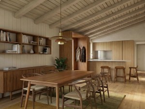 Dining area in a lodge