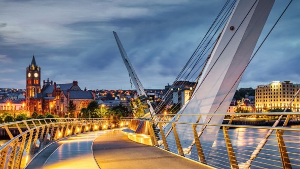 Londonderry at night time