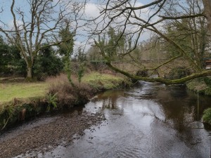 River alongside lodges at Kintala Resort