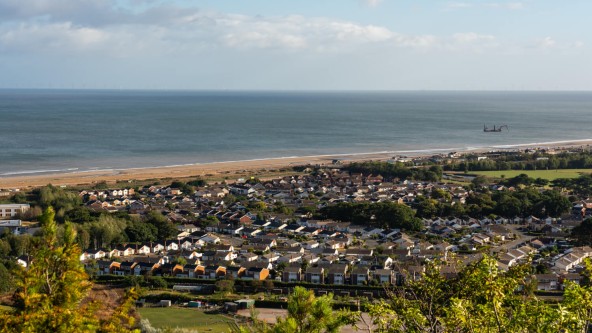 View of Abergele and the North Wales coast