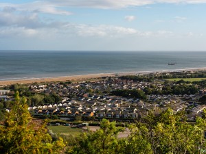 View of Abergele and the North Wales coast
