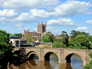 View of Hereford from the River Wye