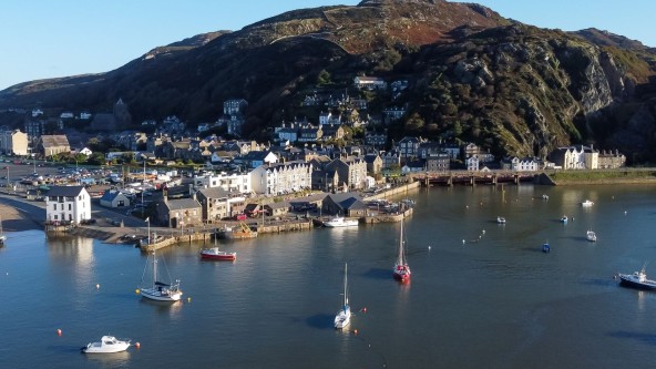 Barmouth harbour and town