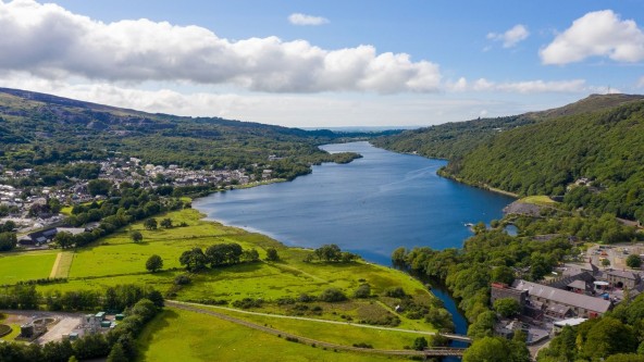 Aerial view of Dinorwic Quarry