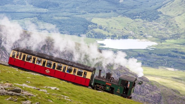 Mountain railway in Eryri National Park