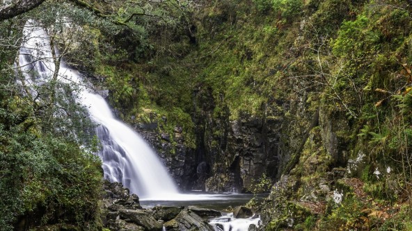 Waterfall in Eryri National Park