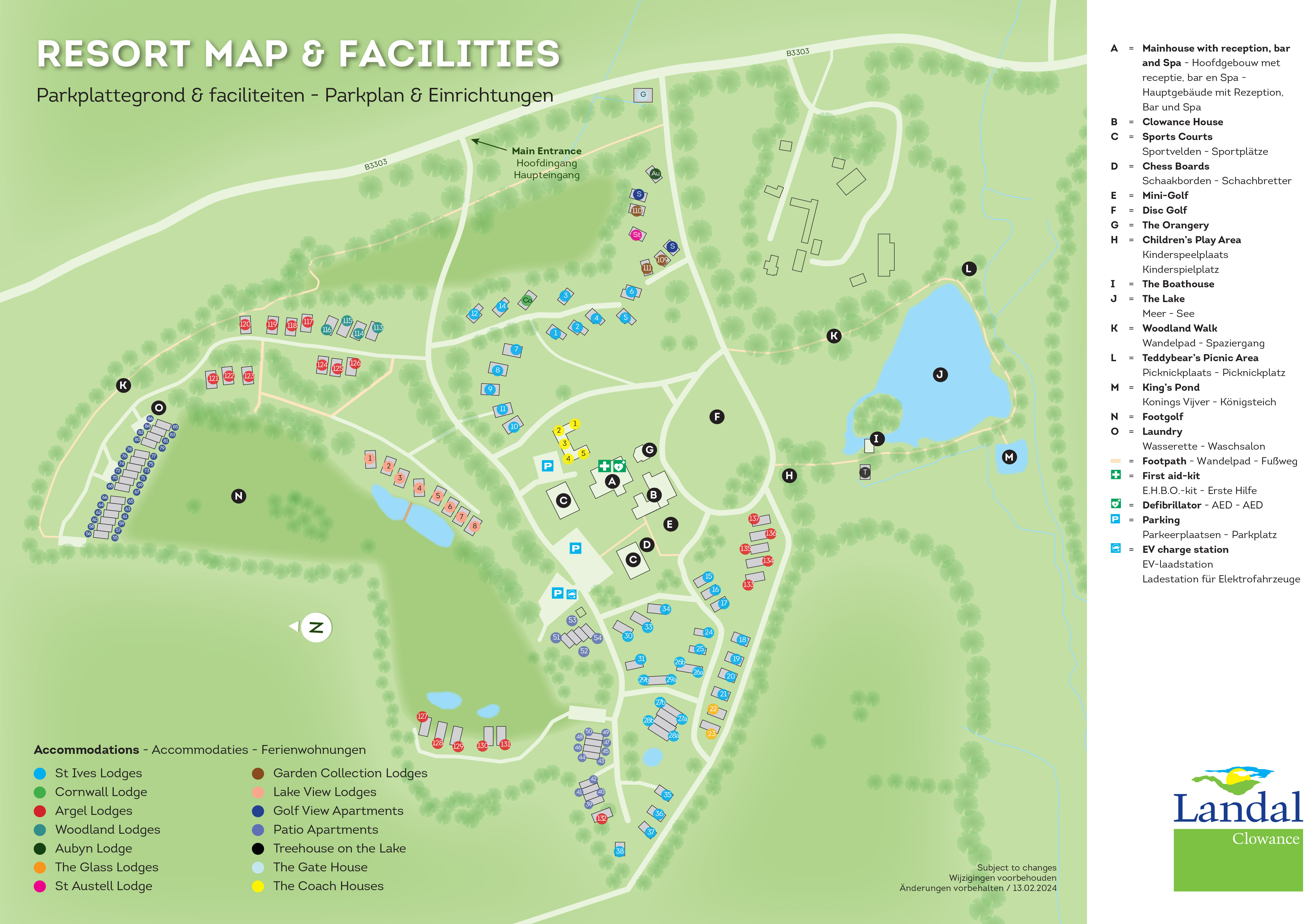 Clowance Holiday Park Sitemap