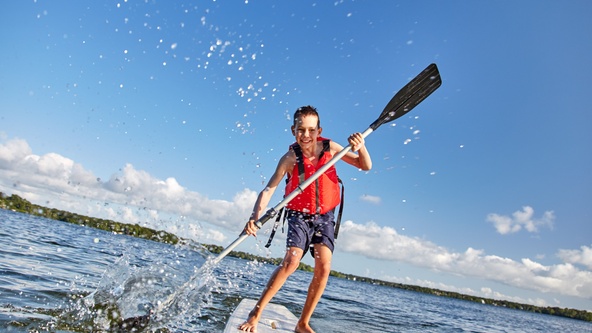 Paddle boarding